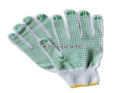 Pvc dotted Cotton knitted glove