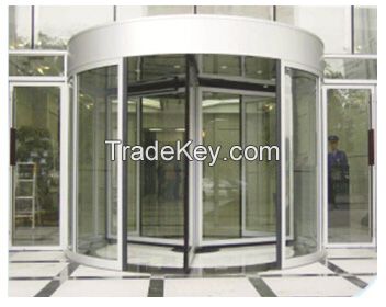 Four-wing automatic revolving door