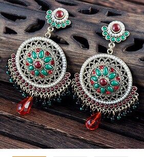 zinc alloy beads heart earrings