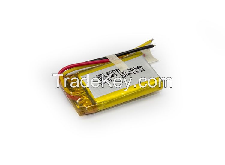 3.7v 300mAh 15C Lithium Polymer Battery for GPS