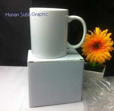 11oz white coated mug