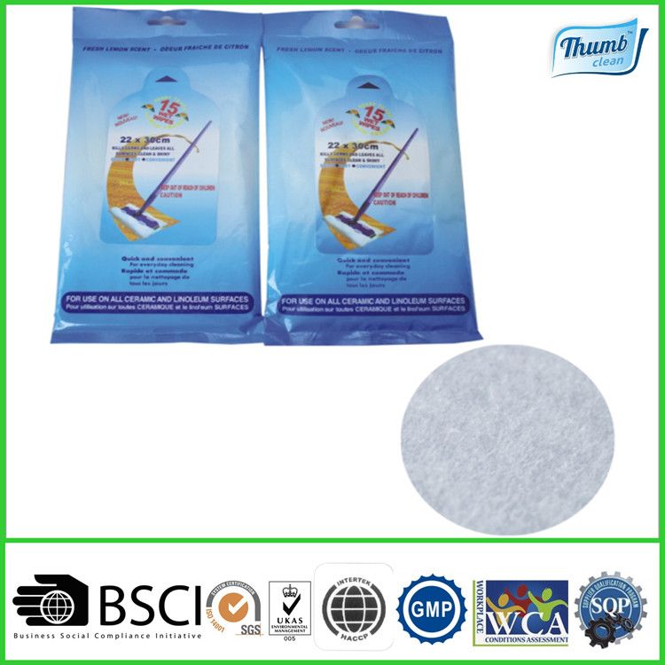 Spunlace nonwoven disposable mopping cloths 15pcs pack