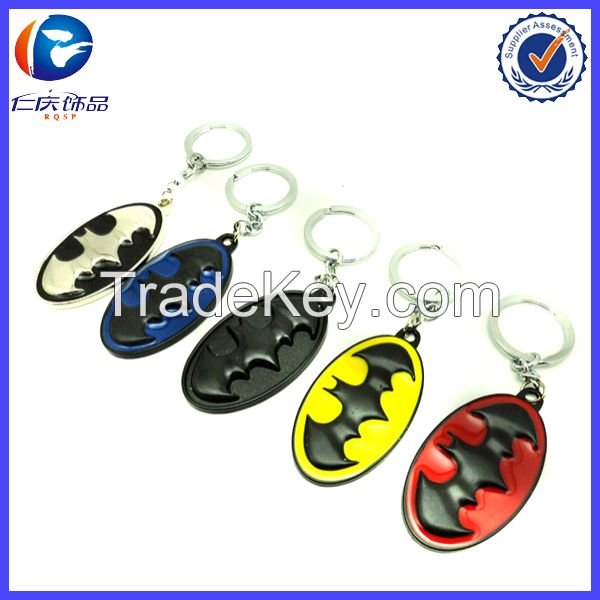 metal marvel heroes keychain, batman, iron man, super man, captain, thor key ring