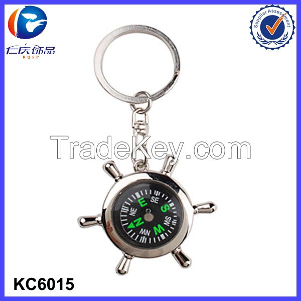 metal compass keychain, compass key ring