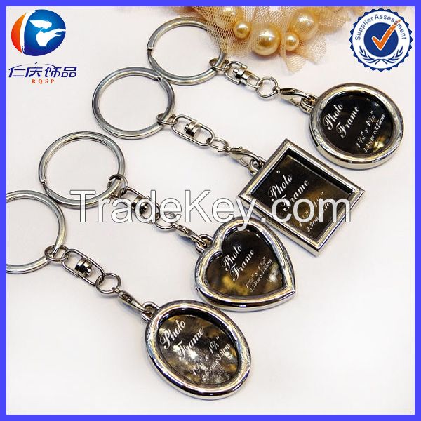 metal photo frame keyring, romantic gift for couple key chain