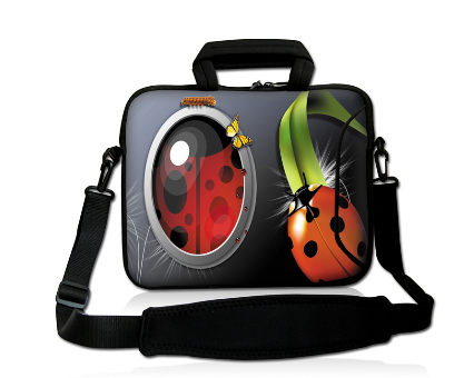 Neoprene laptop bag with shoulder strap