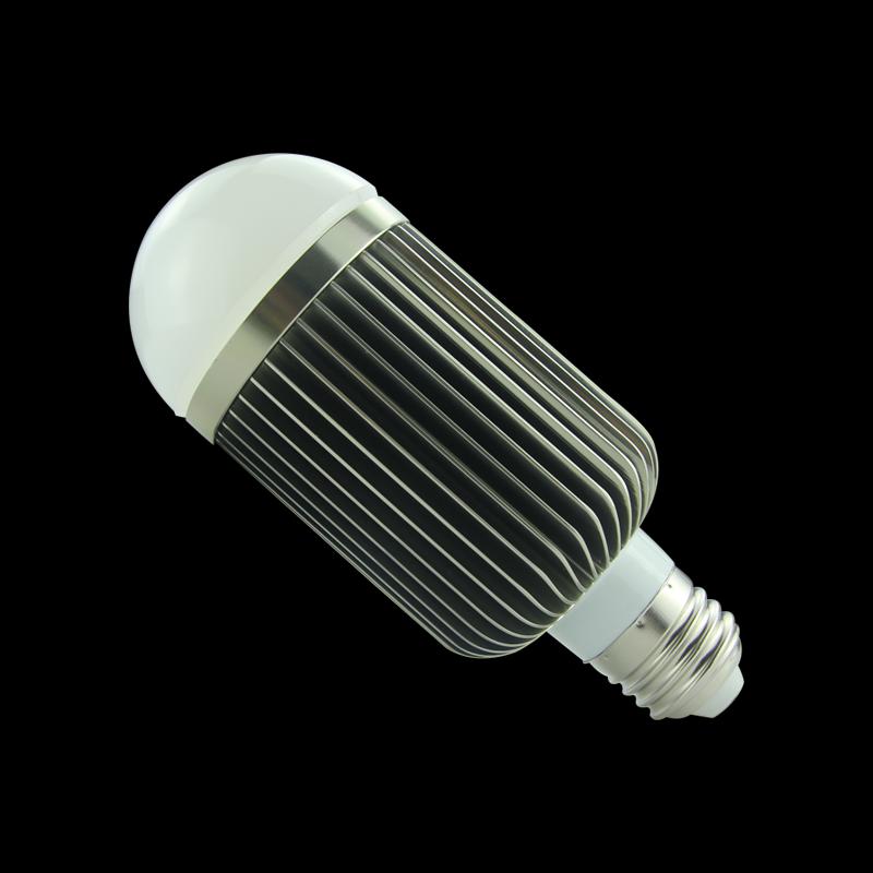 9W LED Bulb E27 Lathe Aluminum COB white