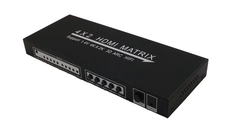 HIFI 4x2 HDMI Matrix 1.4V HDMI matrix 4X2 (SUPPORT 4KX2K 3D 5.1 /SPDIF/ 2.1/ARC)