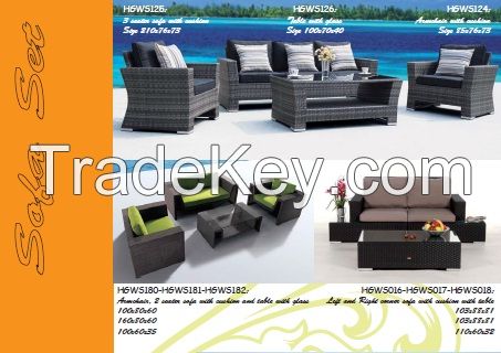 Synthetic rattan sofa/poly rattan sofa/wicker furniture