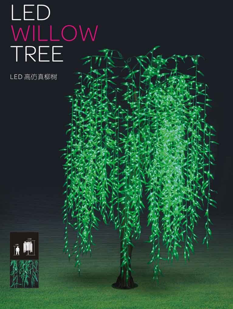 best seller high simulation led tree led willow tree light for the river bank decoration articial willow tree lights up the nightview of the city