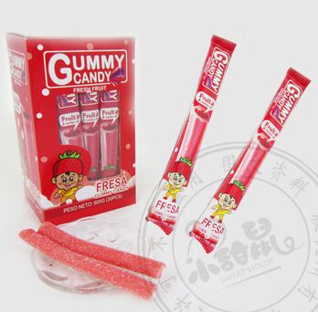 20g Double color sour gummy stick candy