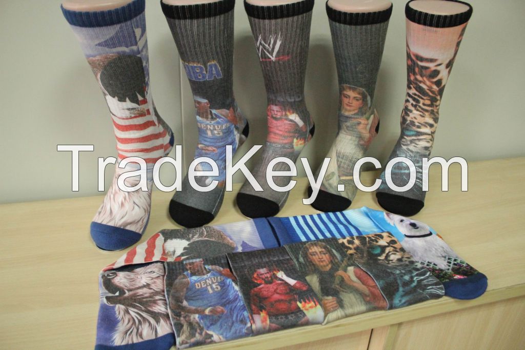 Hot sell fashionable sublimation printing sports socks