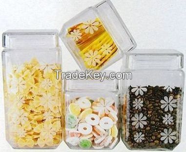 Square Glass Jar / Glass Bottle (SS1122-1)