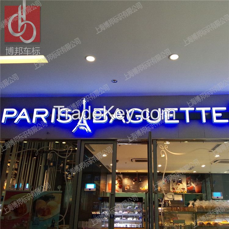 white light frontlit backlit customized stainless framework led letter signs