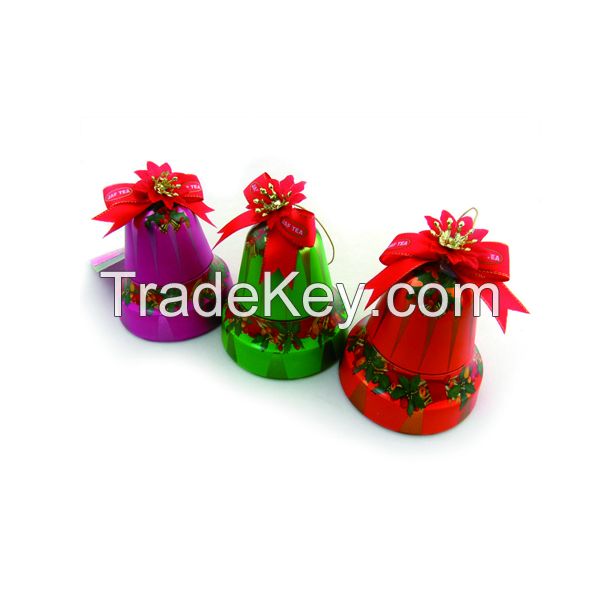 little bell shaped Christmas tin box