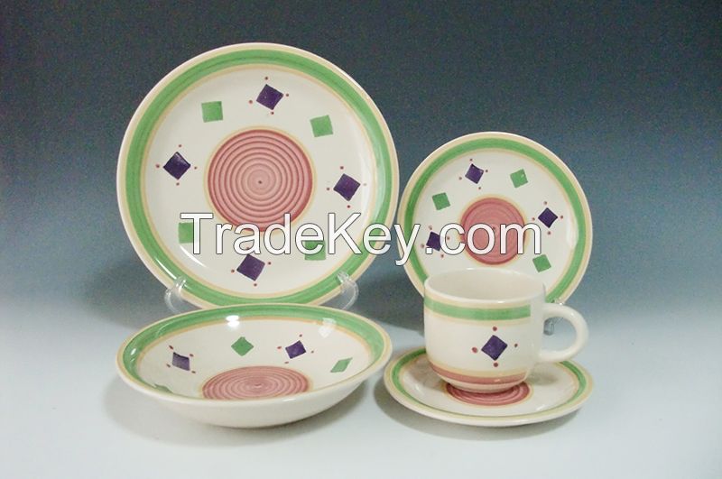 30pcs handpainted stoneware dinner set