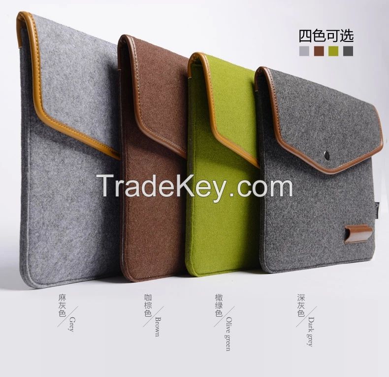 Trendy Felt Tablet Sleeve Cover Laptop Carrying Case for MacBook iPad