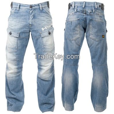 Mens Denim Cargo Jeans