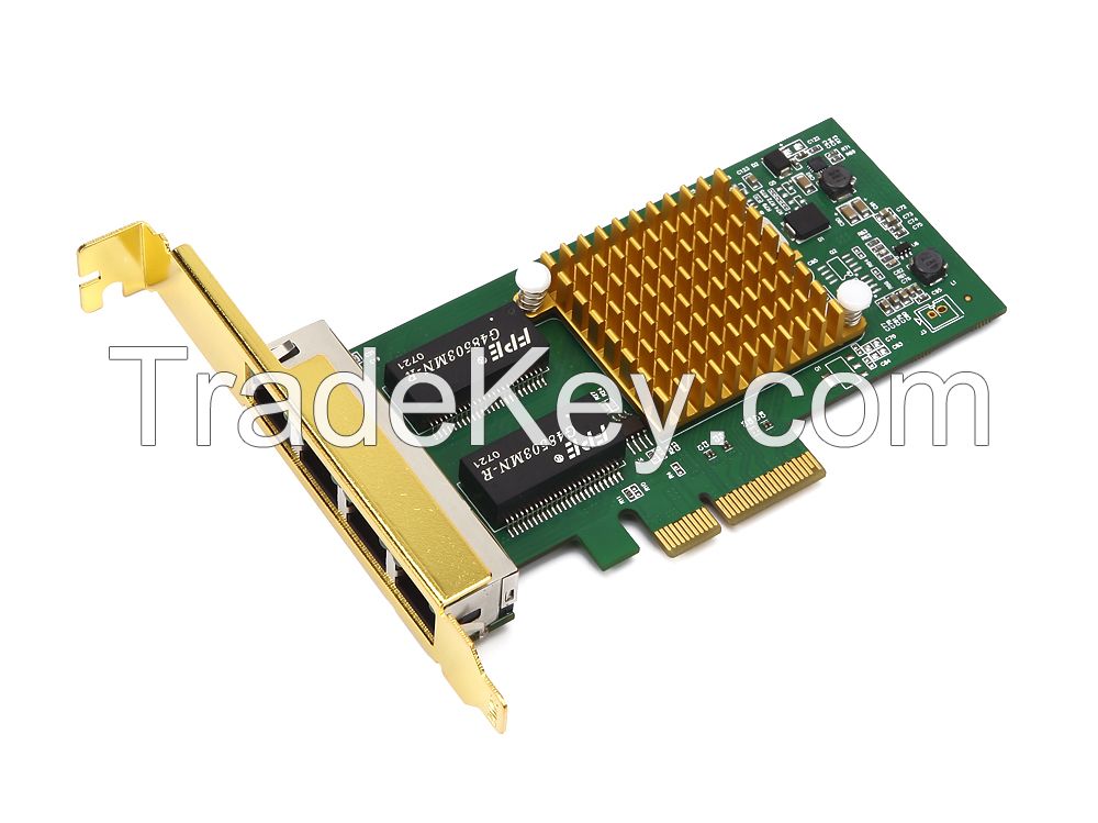 Factory direct sale 10/100/1000mbps Intel I350-T4 quad port network adapter card