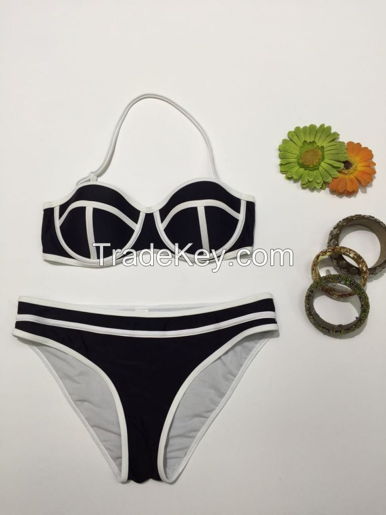 Sexy Bikini Hot Selling Ladies Chic Swimwear Push Up Italian Brazilian Style Bold Color