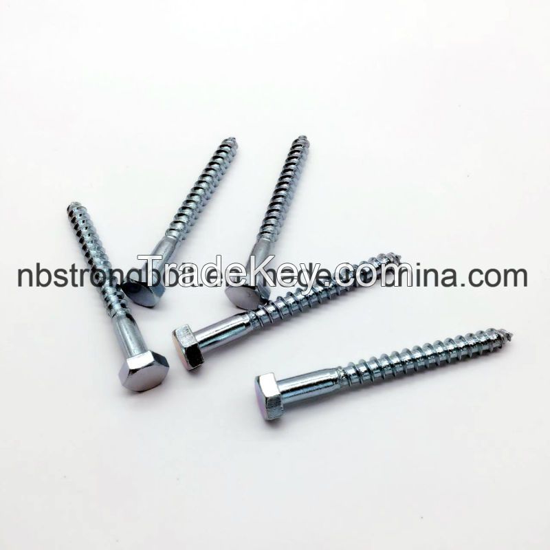 DIN571 Hex Head Lag Screw with Zinc Plated