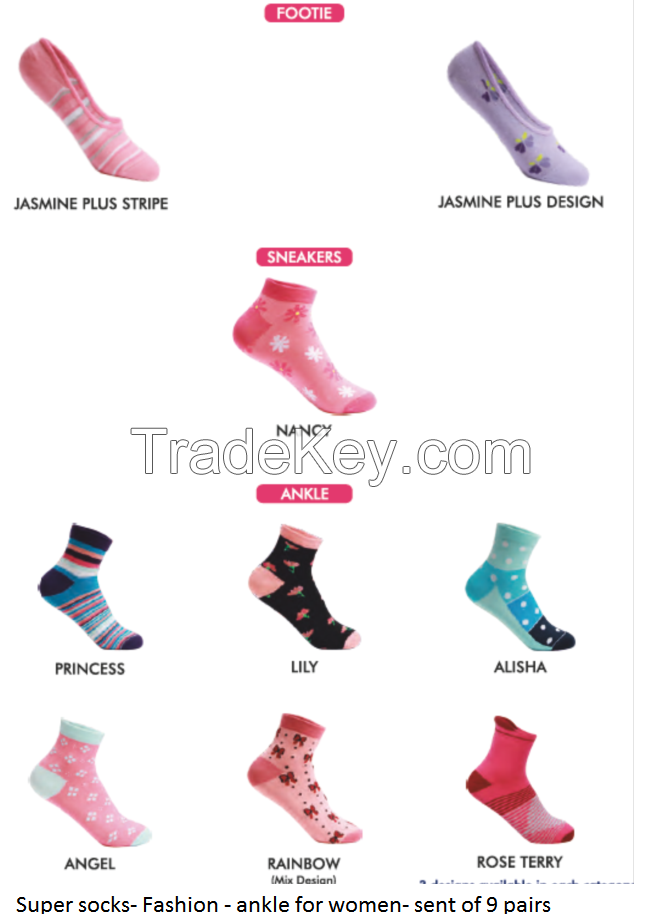 Women's socks - Fashion- set of 9 pairs - Model 2