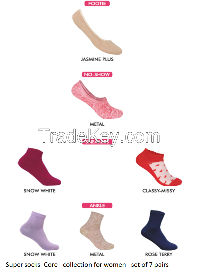 Women's socks - Core - set of 7 pairs - Model 1