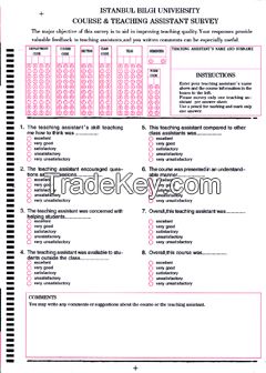 OMR info-forms, omr sheets