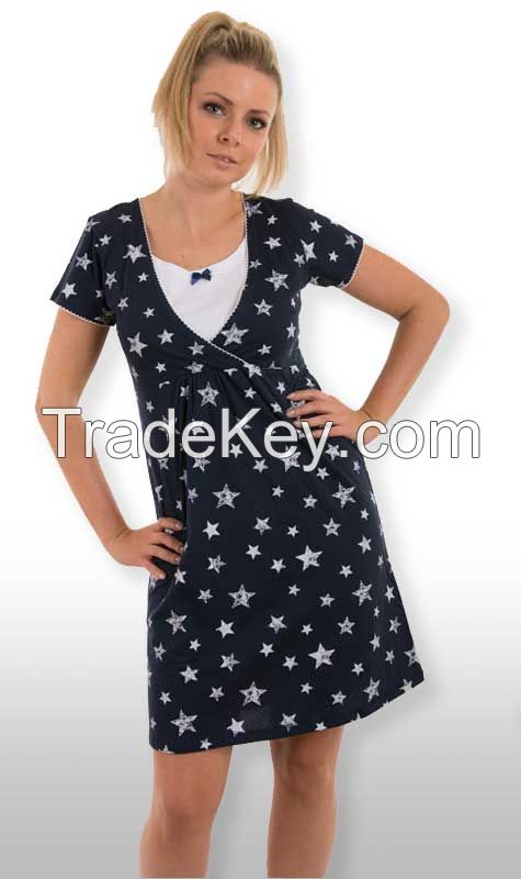 Maternity and nursing nightdress "STARS"