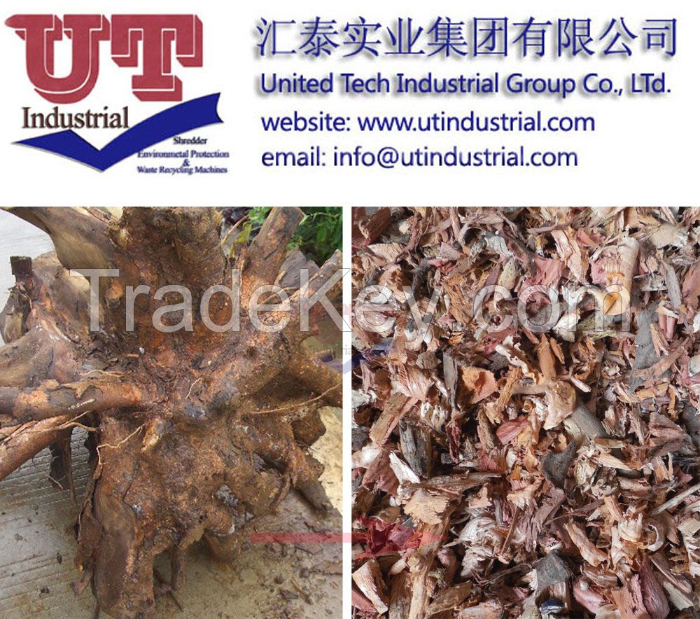 wood crusher, single shaft shredder, tree root shredder