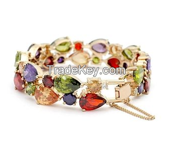 Ms colorful zircon high-grade bracelet, weddings gifts