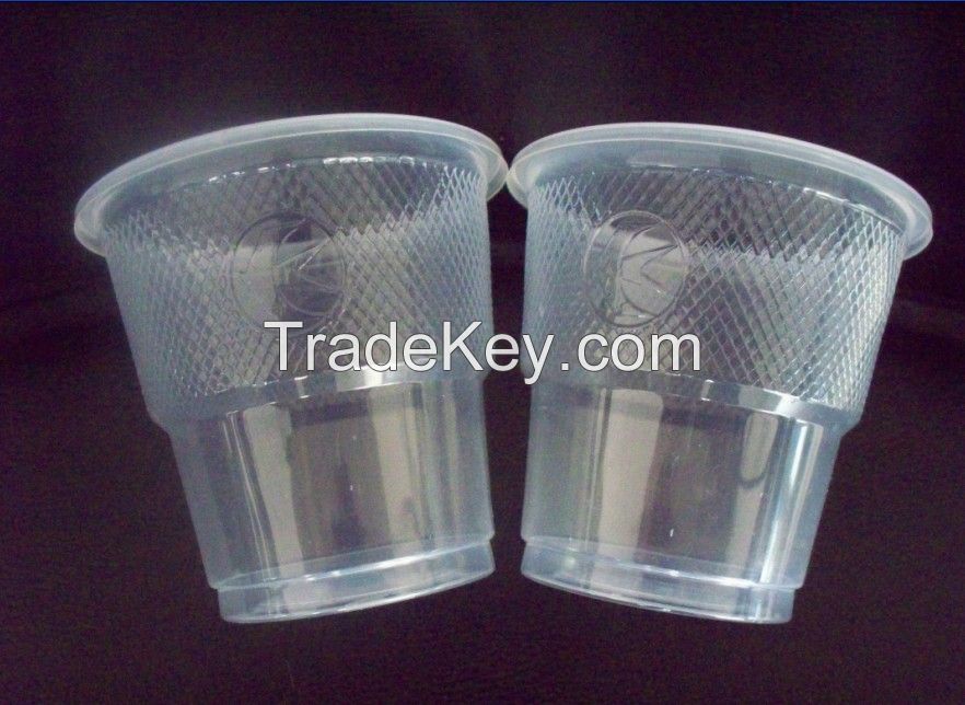 disposable plastic hot drink cup heat-resistant for airline party hotel 220ml clear