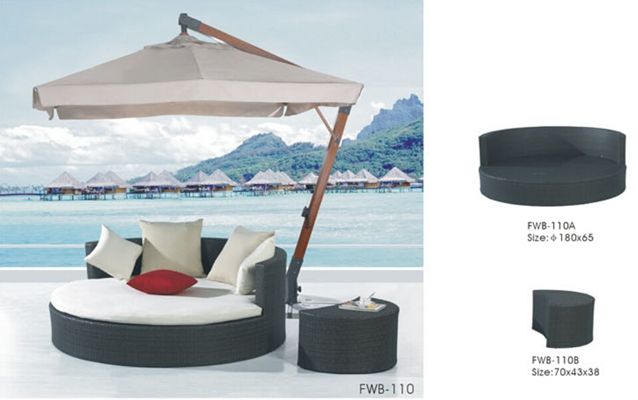 Garden sofa set plastic rattan furniture FWB-110