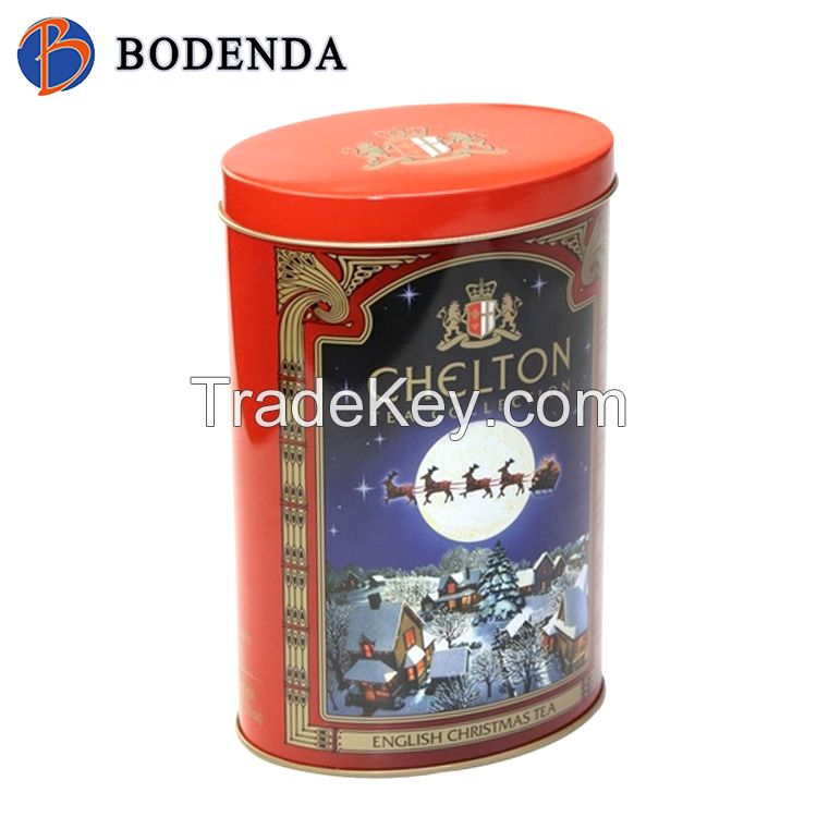 High quality round gift tin box