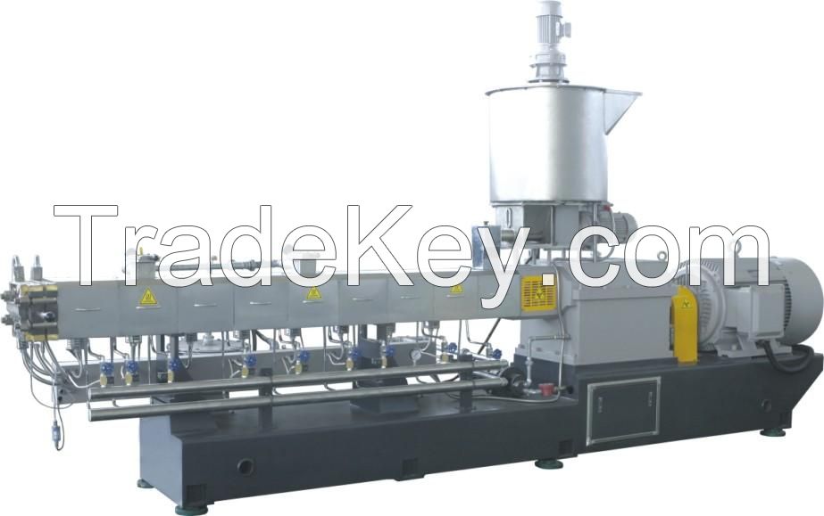 load wood in PP/PE compounding extruder for composite/ wpc pellet