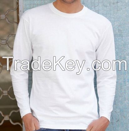 Long sleeve cotton t shirt O neck