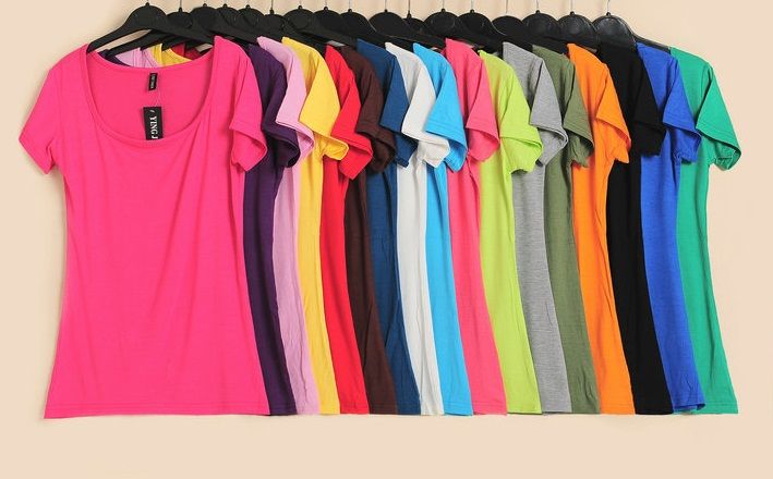 Girls round neck, V neck , U neck rainbow color t shirt