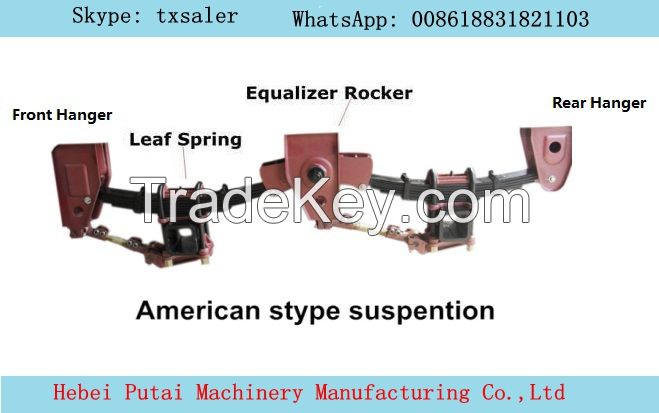 American style 2 Axle trailer suspenson