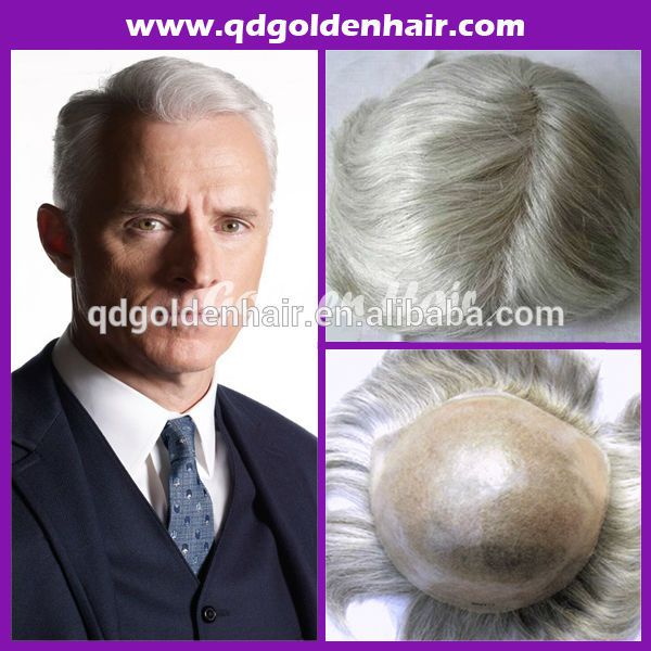 100% hunam hair high quality hair piece toupee for men