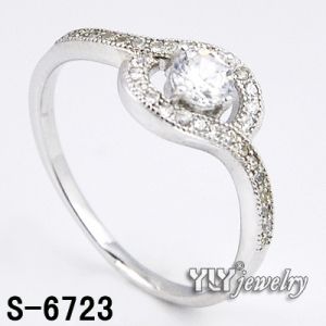 Wholesale Sterling Silver Rhodium Plated Lady's CZ Ring