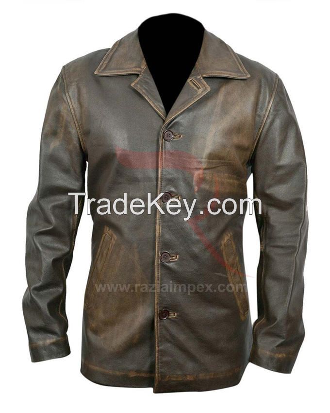 Wholesale custom fashion men leather jacket