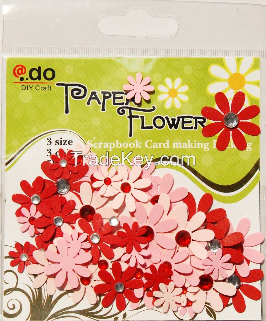 paper flowers with gem