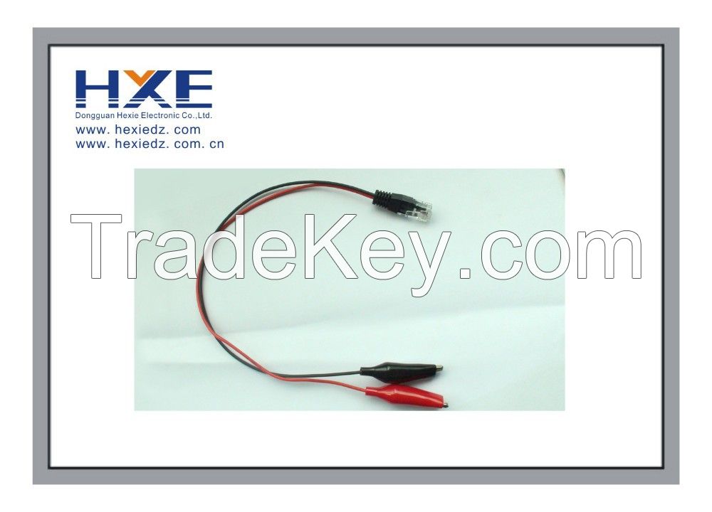 RJ45 to alligator clip test leads