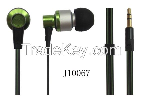 Super bass in-ear metal earphoned for portable media player, headphone with bass