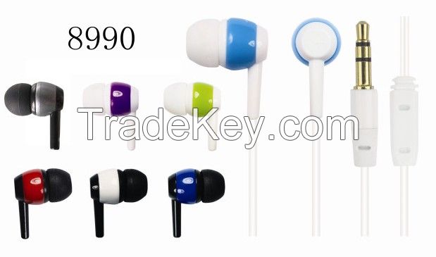 New promotional go pro sample free plastic round cable earbud earpiece