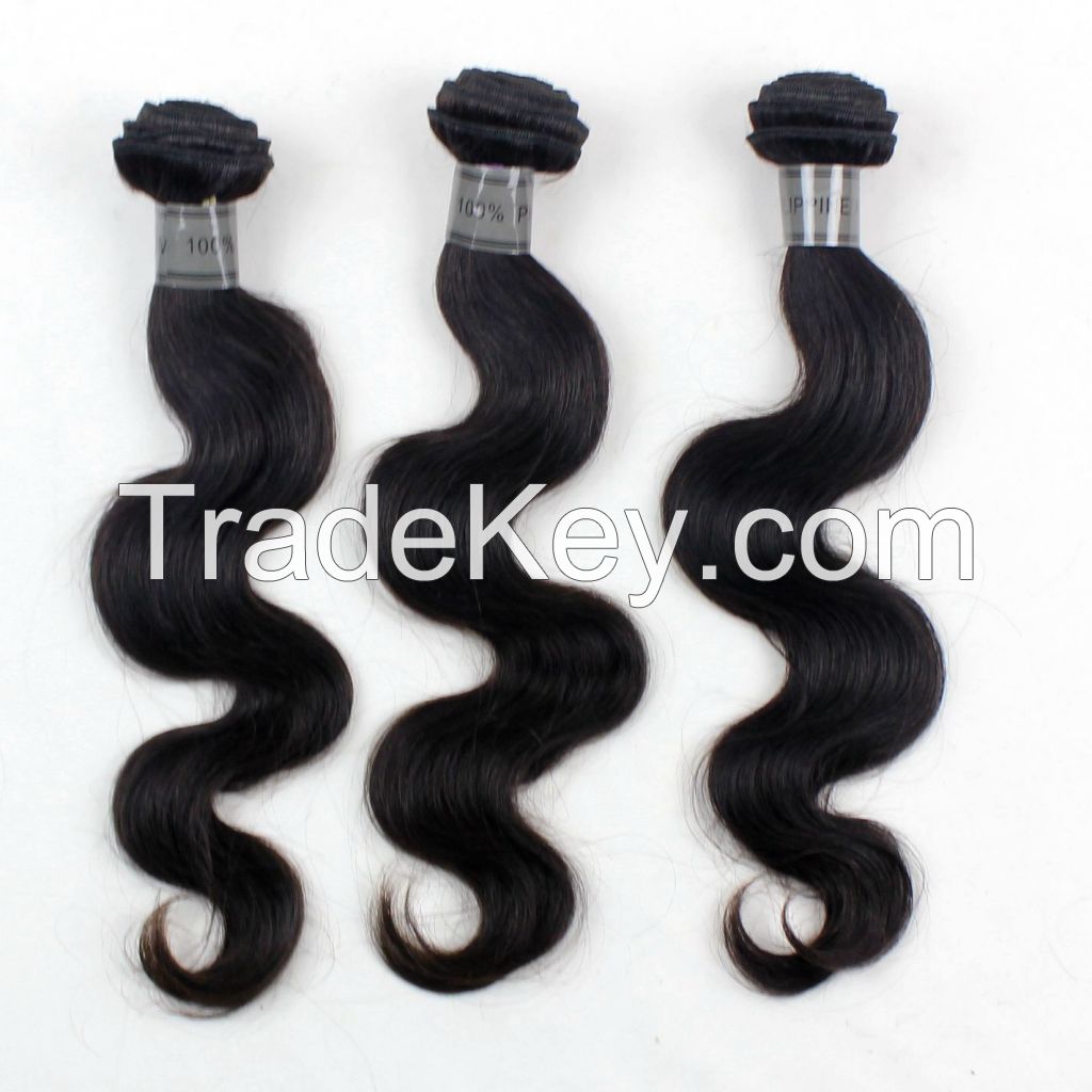 Guangzhou Natural Black Hair Raw Human Virgin Philipine Body Weft Hair Extensions