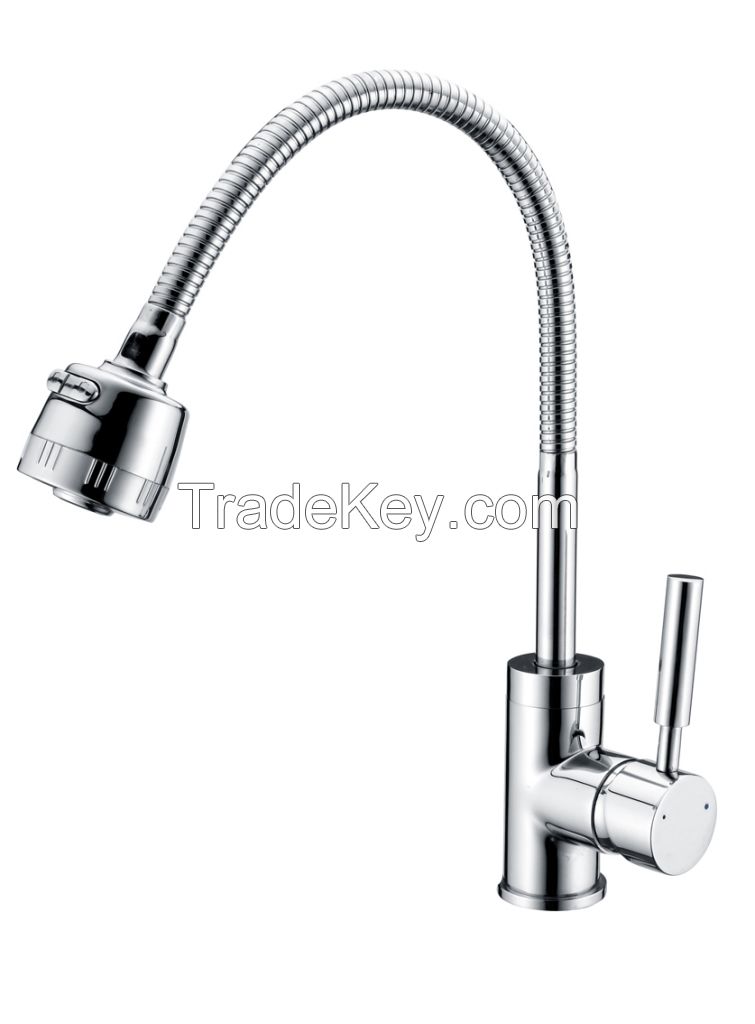 Lead and copper free kitchen faucet