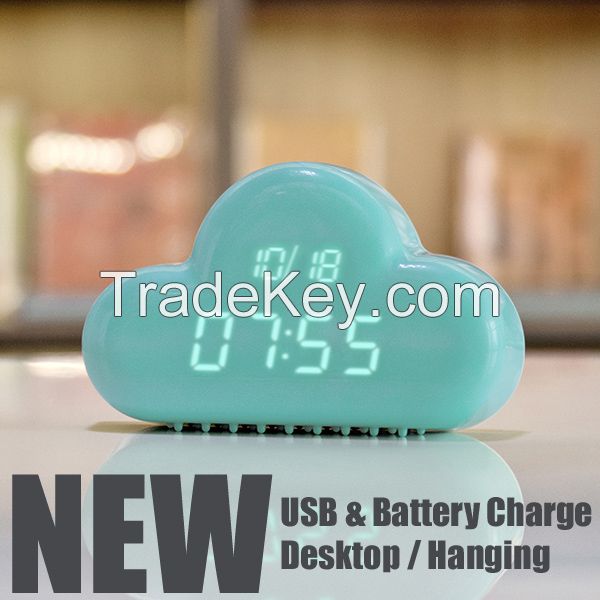 new trend product dual use USB rechargeable specialized desktop clock digital alarm clock