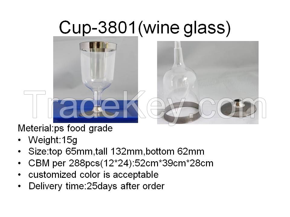 Disposable plastic wine cups