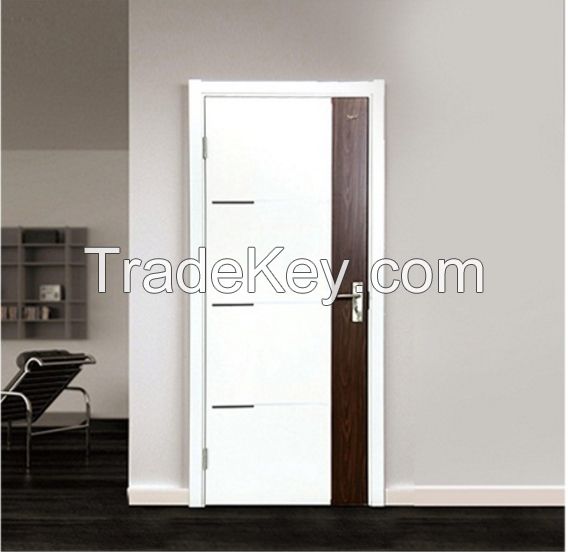 export high quality Conch Classic Black and White Foaming Suit PVC Door, puertas